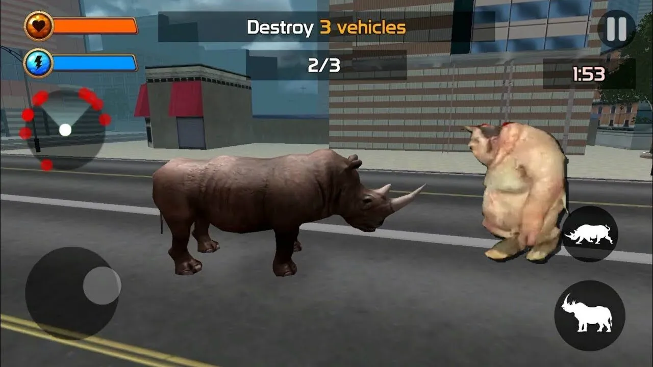 ► Wild Rhino Rampage 3d ios Gameplay – Best Animal Battle